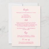 Invitation Mariage Rétro Lumineux et Fantaisiste Tout En Un (Dos)