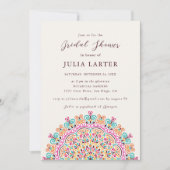 Invitation Mariage rétro mexicain avec mandala (Devant)