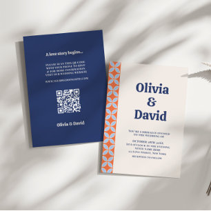 Invitation Mariage Rétro Milieu de Siècle