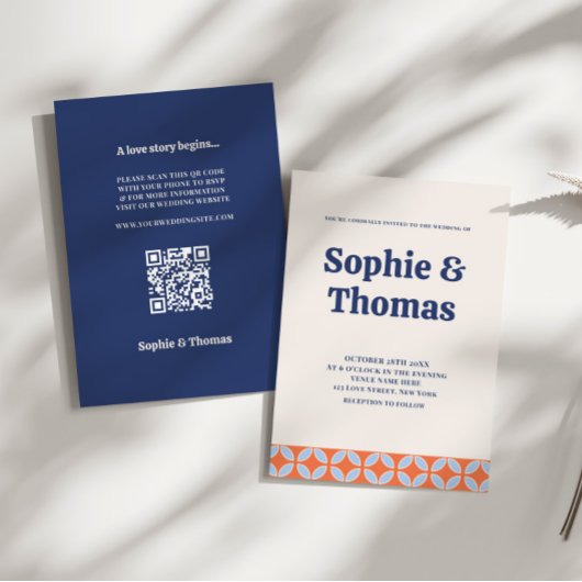 Invitation Mariage Rétro Milieu de Siècle