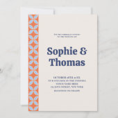 Invitation Mariage Rétro Milieu de Siècle (Devant)