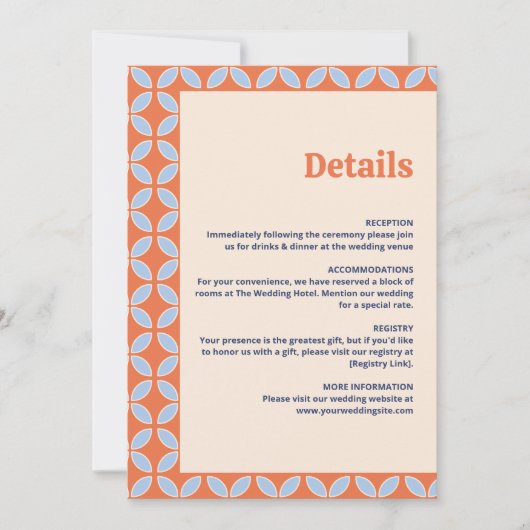 Invitation Mariage Rétro Milieu de Siècle (Devant)