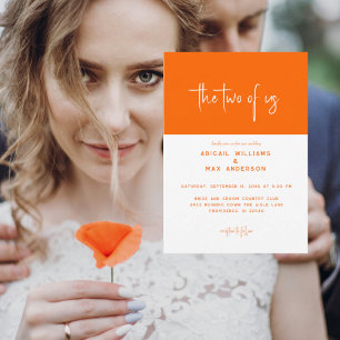 Invitation Mariage Retro Orange Les Deux Nôtres