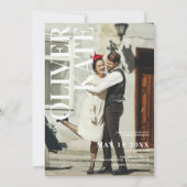 Invitation Mariage Retro Photo Magazine (Devant)