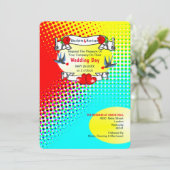 Invitation Mariage Retro Rockabilly (Debout devant)