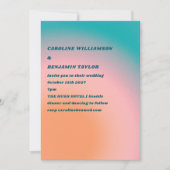 Invitation Mariage rétro Super rose orange rose rose orange (Devant)