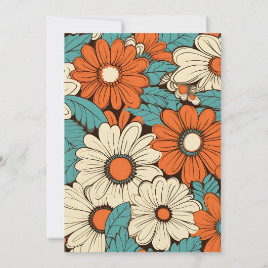 Invitation Mariage rétro vintage (Dos)