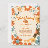 Invitation Mariage rétro vintage (Devant)