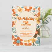 Invitation Mariage rétro vintage (Debout devant)