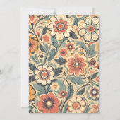 Invitation Mariage rétro Vintage Boho (Dos)