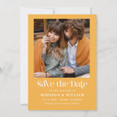 Invitation Mariage Rétro Vintage Enregistrer La Date (Dos)