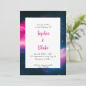 Invitation Mariage Rêve Nébuleuse Rose (Debout devant)