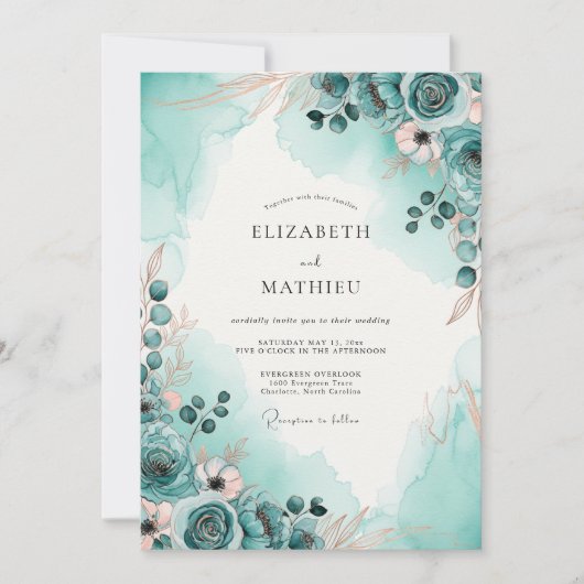 Invitation Mariage rêvé sur la côte de sarcelle (Devant)