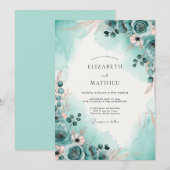 Invitation Mariage rêvé sur la côte de sarcelle (Devant / Derrière)