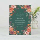 Invitation Mariage Rich Harvest Vert Forêt (Debout devant)