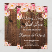 Invitation Mariage, Rien De fantaisie Juste Amour (Devant / Derrière)