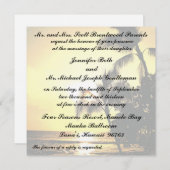 Invitation Mariage riverain de la plage tropicale (Devant / Derrière)