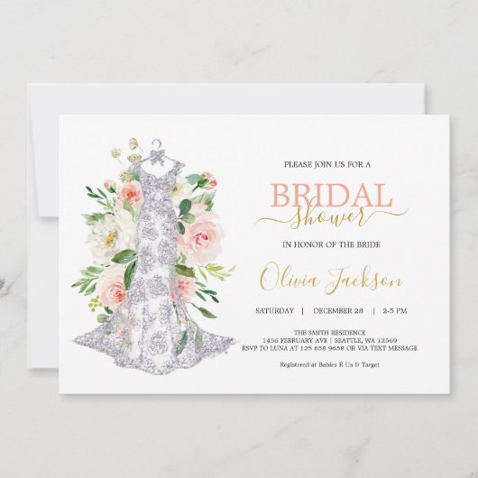 Invitation mariage Robe de douche nuptiale (Devant)