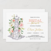 Invitation mariage Robe de douche nuptiale (Devant / Derrière)