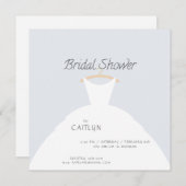 Invitation mariage Robe de douche nuptiale (Devant / Derrière)