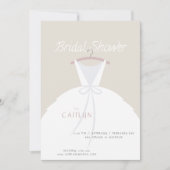Invitation mariage Robe de douche nuptiale (Devant)