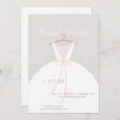 Invitation mariage Robe de douche nuptiale (Devant / Derrière)