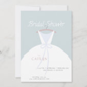 Invitation mariage Robe de douche nuptiale (Devant)