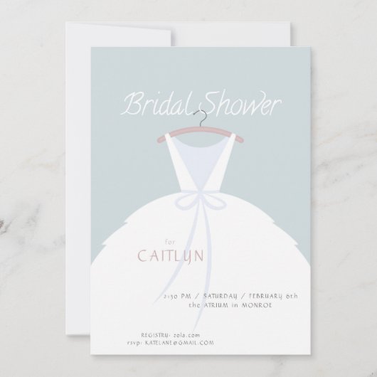 Invitation mariage Robe de douche nuptiale (Devant)