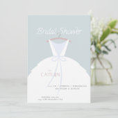 Invitation mariage Robe de douche nuptiale (Debout devant)