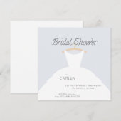 Invitation mariage Robe de douche nuptiale (Devant / Derrière)