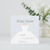 Invitation mariage Robe de douche nuptiale (Debout devant)
