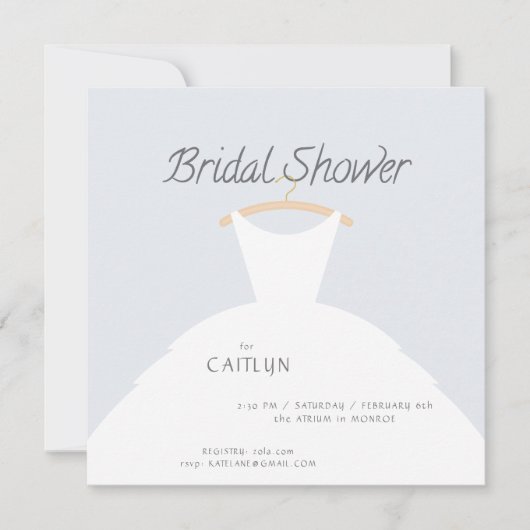 Invitation mariage Robe de douche nuptiale (Devant)