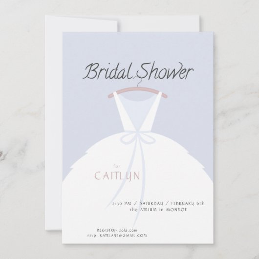 Invitation mariage Robe de douche nuptiale (Devant)