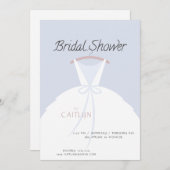Invitation mariage Robe de douche nuptiale (Devant / Derrière)