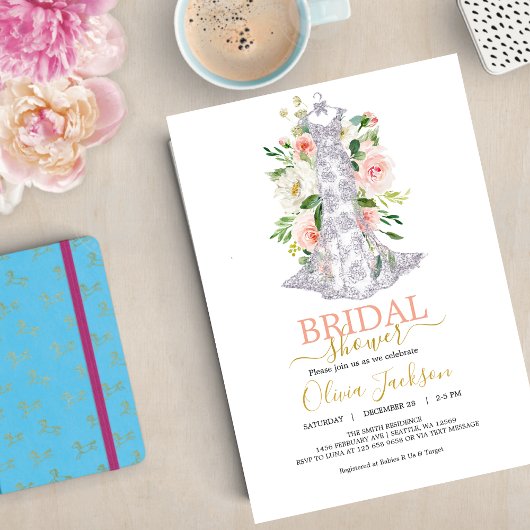 Invitation mariage Robe de douche nuptiale