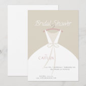 Invitation mariage Robe de douche nuptiale (Devant / Derrière)