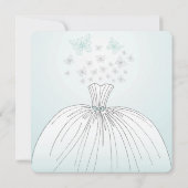 Invitation Mariage Robe Papillons Fête des mariées (Dos)