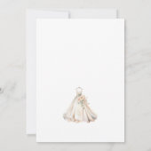 Invitation Mariage Robe Robe rose Fête des mariées florale (Dos)