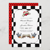 Invitation Mariage Rockabilly (Devant / Derrière)