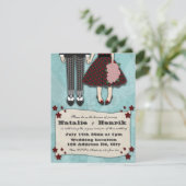 Invitation Mariage Rockabilly, 4,25 x 5,5 mariages (Debout devant)