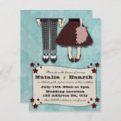 Invitation Mariage Rockabilly, 4,25 x 5,5 mariages (Devant / Derrière)