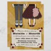 Invitation Mariage Rockabilly, 6,5 x 8,75 mariage (Devant / Derrière)