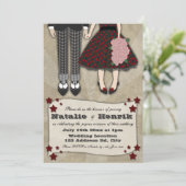 Invitation Mariage Rockabilly, mariage 5x7 (Debout devant)
