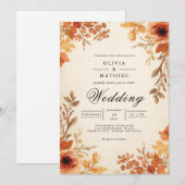 Invitation Mariage romain de l'arc floral (Devant / Derrière)