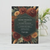 Invitation Mariage Romance Automne Sienne (Debout devant)
