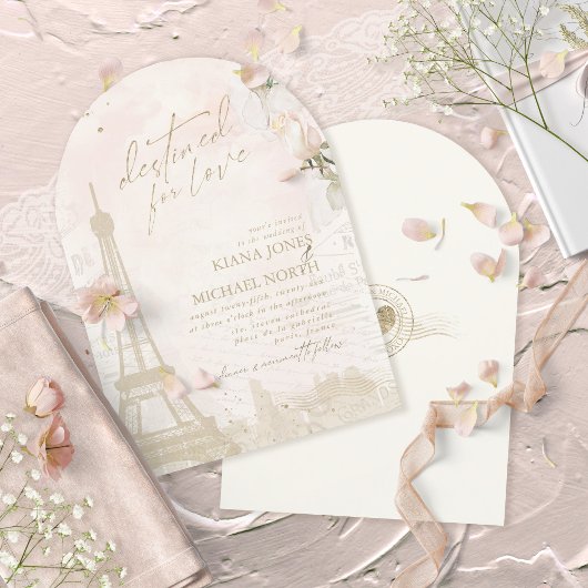 Invitation Mariage Romance Blush Arch ID870