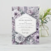 Invitation Mariage Romance Botanique Émeraude (Debout devant)