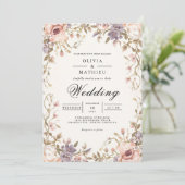 Invitation Mariage Romance de l'arcade en fleurs coupées (Debout devant)