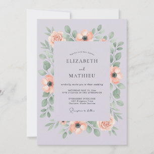 Invitation Mariage Romance Fleur de Lavande Douce