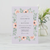 Invitation Mariage Romance Fleur de Lavande Douce (Debout devant)